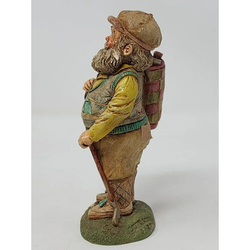 Vintage Ceramic‎ Golfing Santa Hand Painted Figurine TNT 1998 3527 Signed